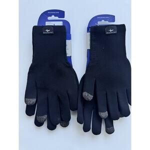 2 pairs SealSkinz Waterproof Lightweight Gloves Black Size 10 Large